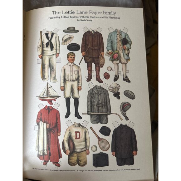 Lettie Lane Antique Paper Dolls Repro  Book Sheila Young Full-Color 24 Designs - Picture 4 of 7